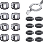 Regolatore di Flusso 8 Pezzi - Filtro della Maniglia - Sieve/Perforazione - Acciaio Inossidabile - Messing Verniciato - Silenzioso e Economizzatore d'Acqua - Filtro della Maniglia
