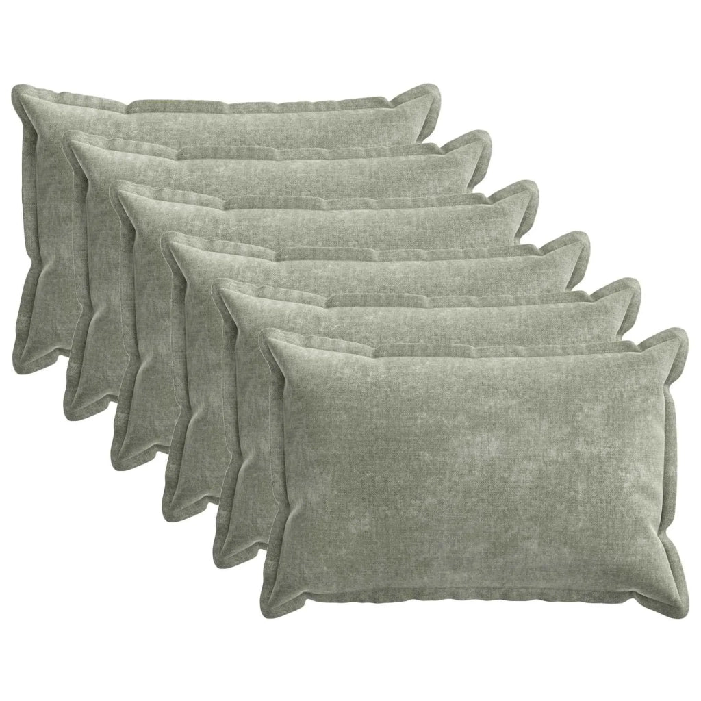 Federa 6 pz HOUTEN Verde 50 x 80 cm Tessuto Chenille 920156