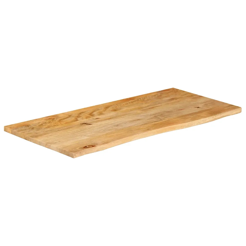 Piano Tavolo Bordi Vivi 120x60x2,5 cm Legno Massello di Mango 370456