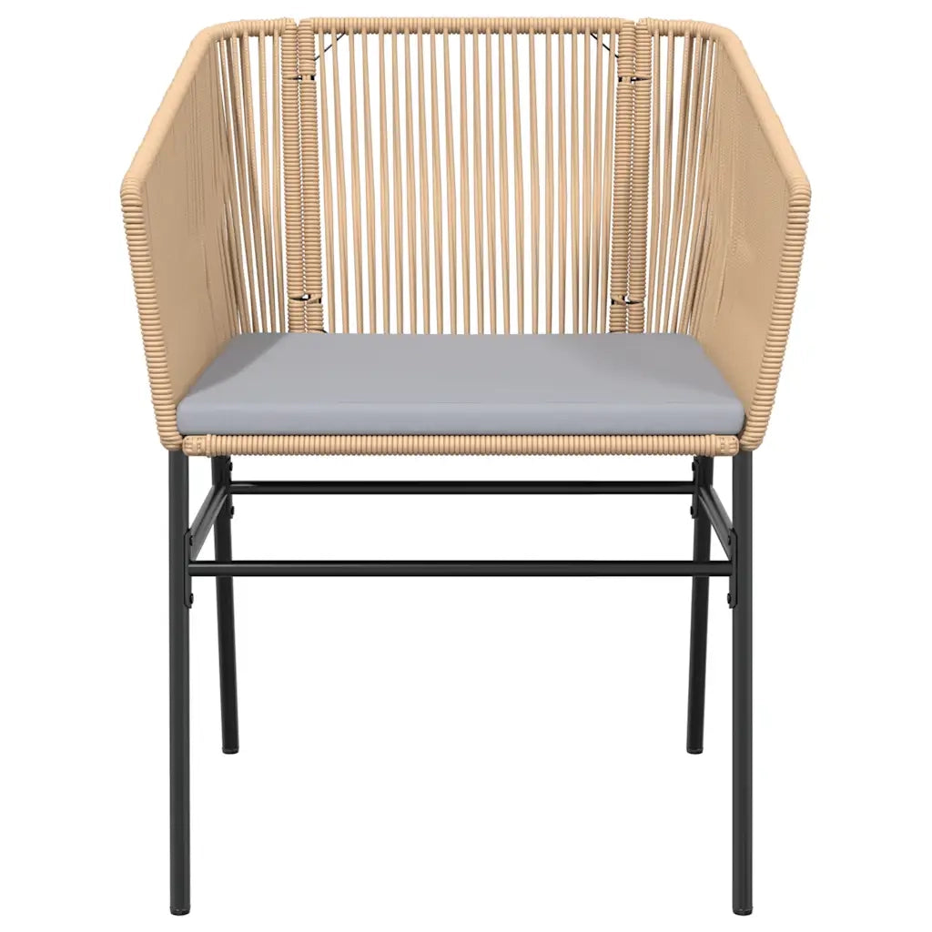 Set da Pranzo da Giardino 5pz con Cuscini Polyrattan Vetro 3334522