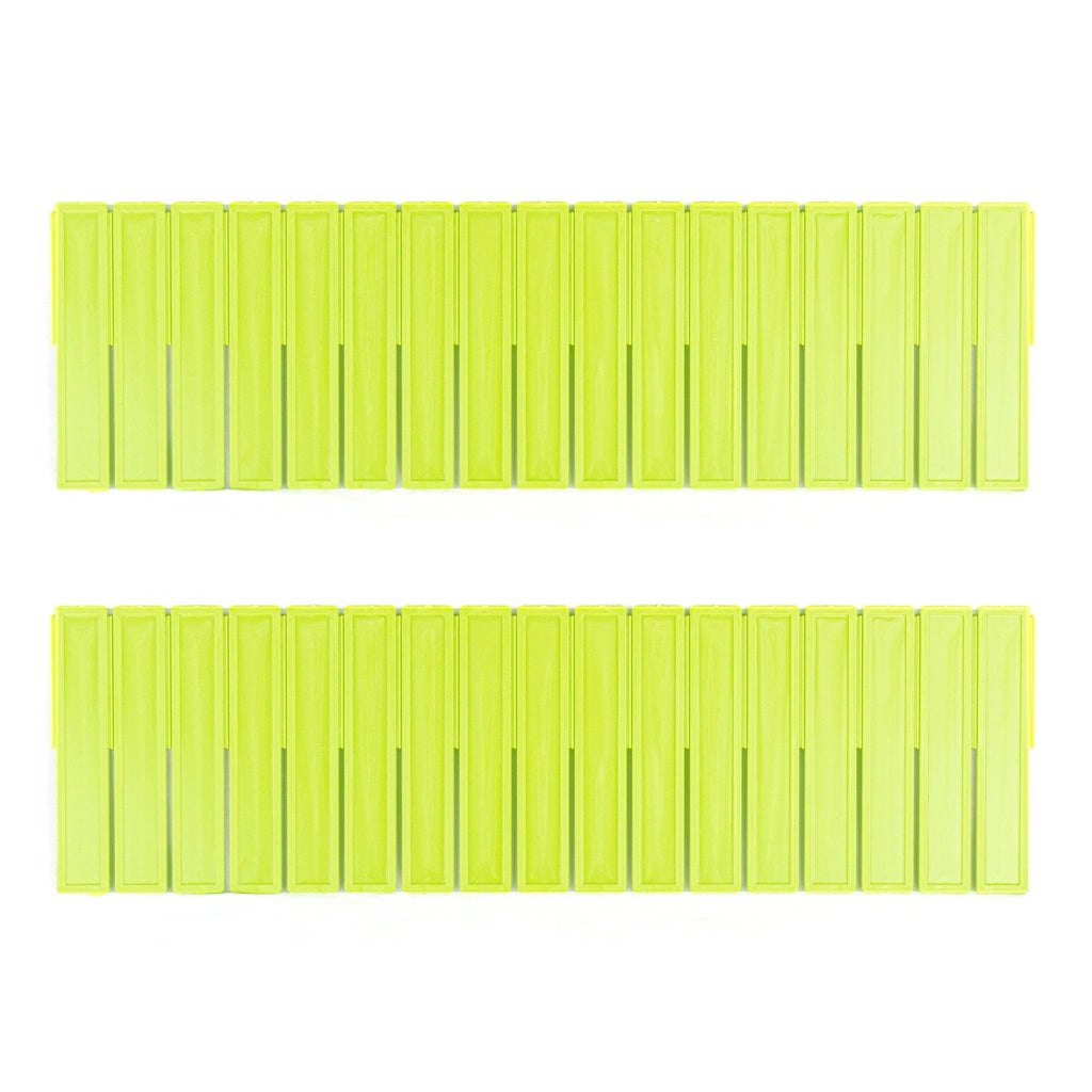Set 2 Divisori Organizer 130x435mm Componibili per Cassetti in Plastica Verde