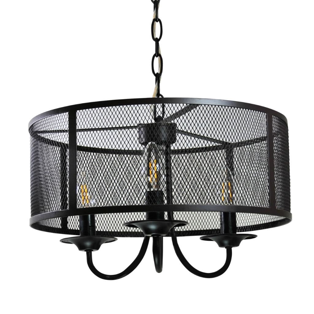 Lampada a sospensione Polux SOHO nera Ø40 in metallo 3xE14