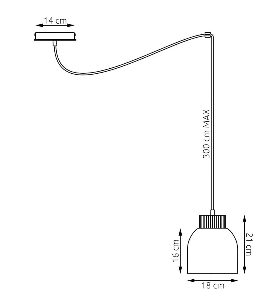 Lampada sospesa KRU nera legno 1xE27 Emibig