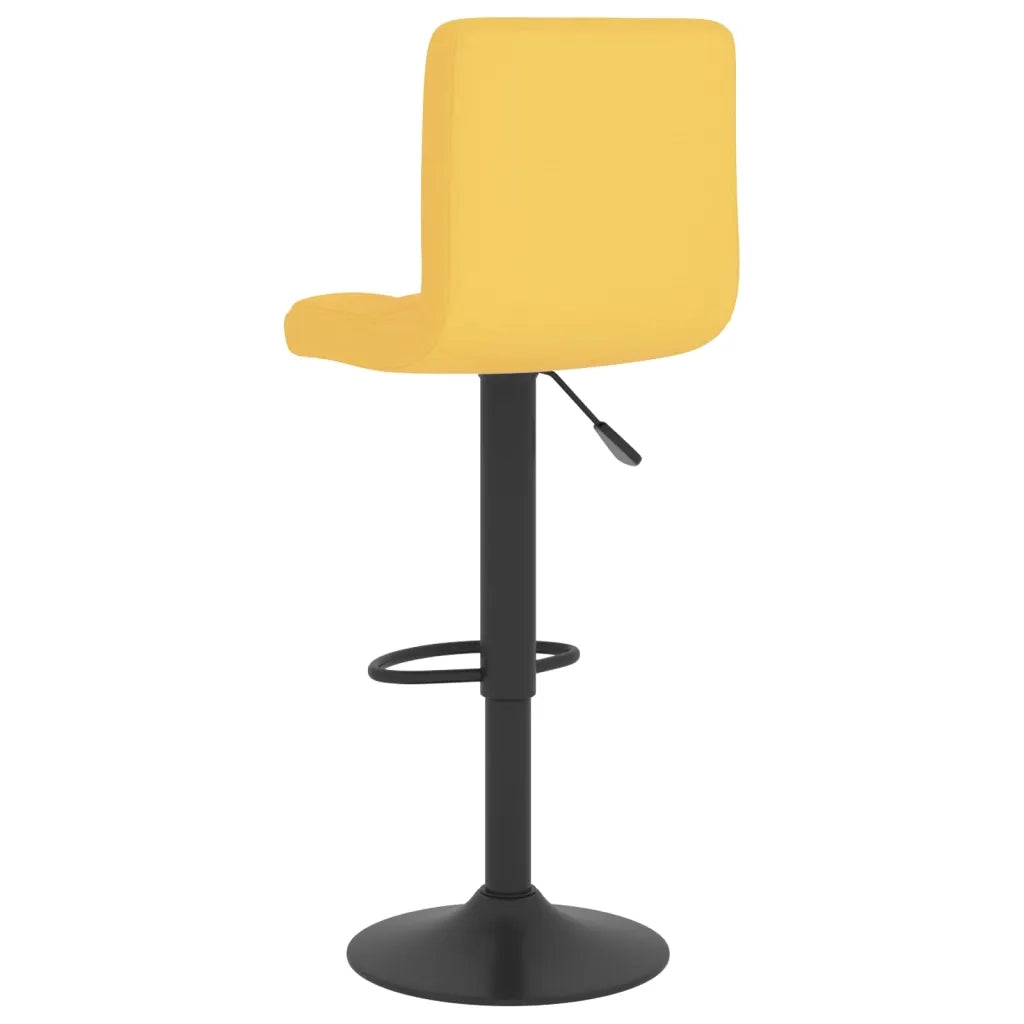 Sgabelli da Bar 2 pz Giallo Senape in Tessuto 334289