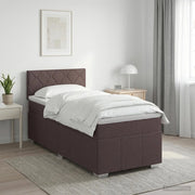 Letto box spring con materasso Marrone Scuro 90 x 200 cm 3451132