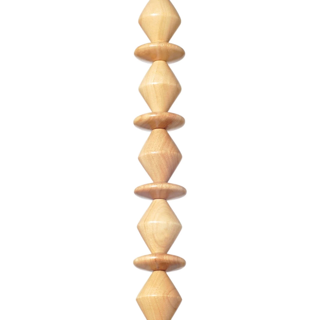 LÚZETE - CIONDOLO IN LEGNO CROMATO 56 CM