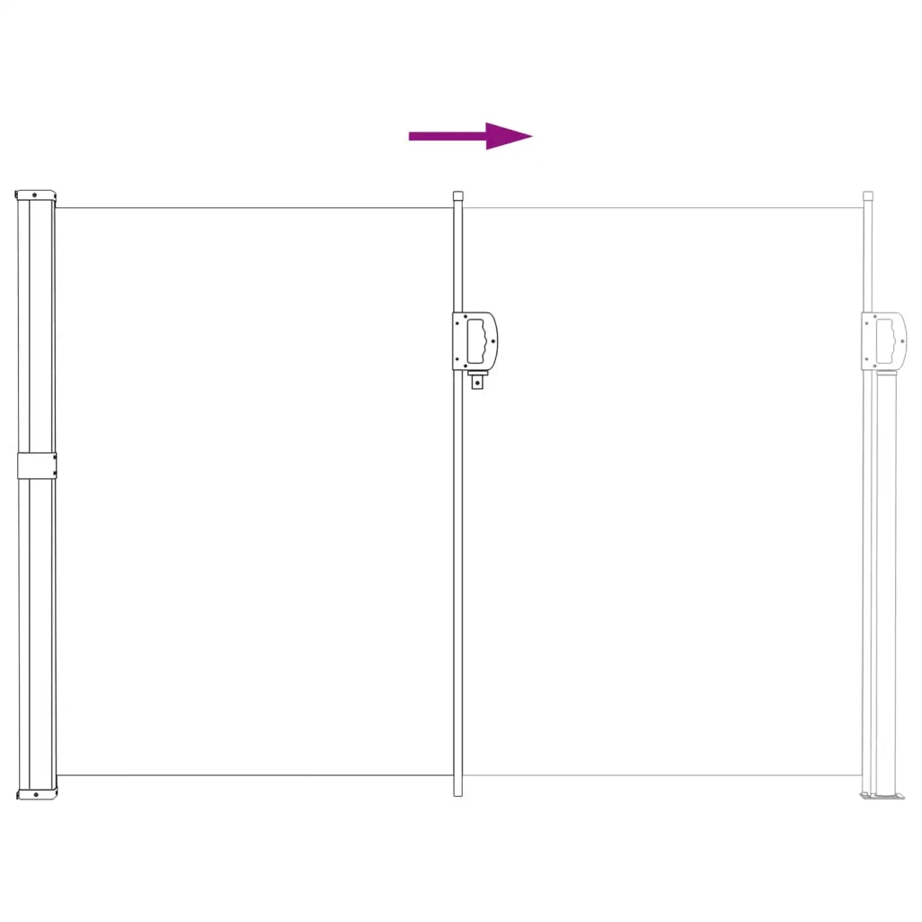 Tenda da Sole | Tenda laterale retrattile Grigio 500 x 140 cm Poliestere