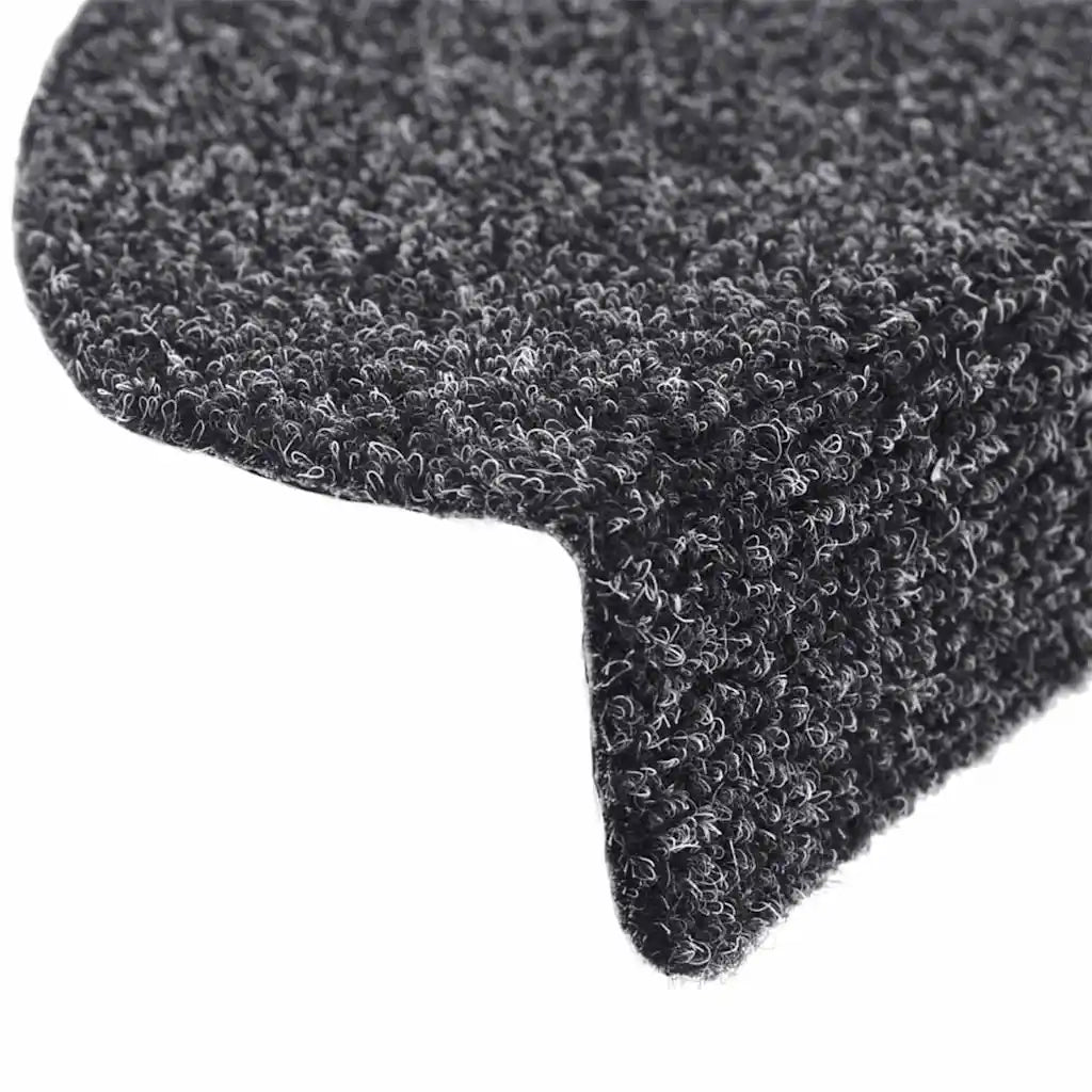 Tappetini per scale autoadesivi 30 pz 65x21x4 cm Grigio scuro Semicircolari Grandi 3365656