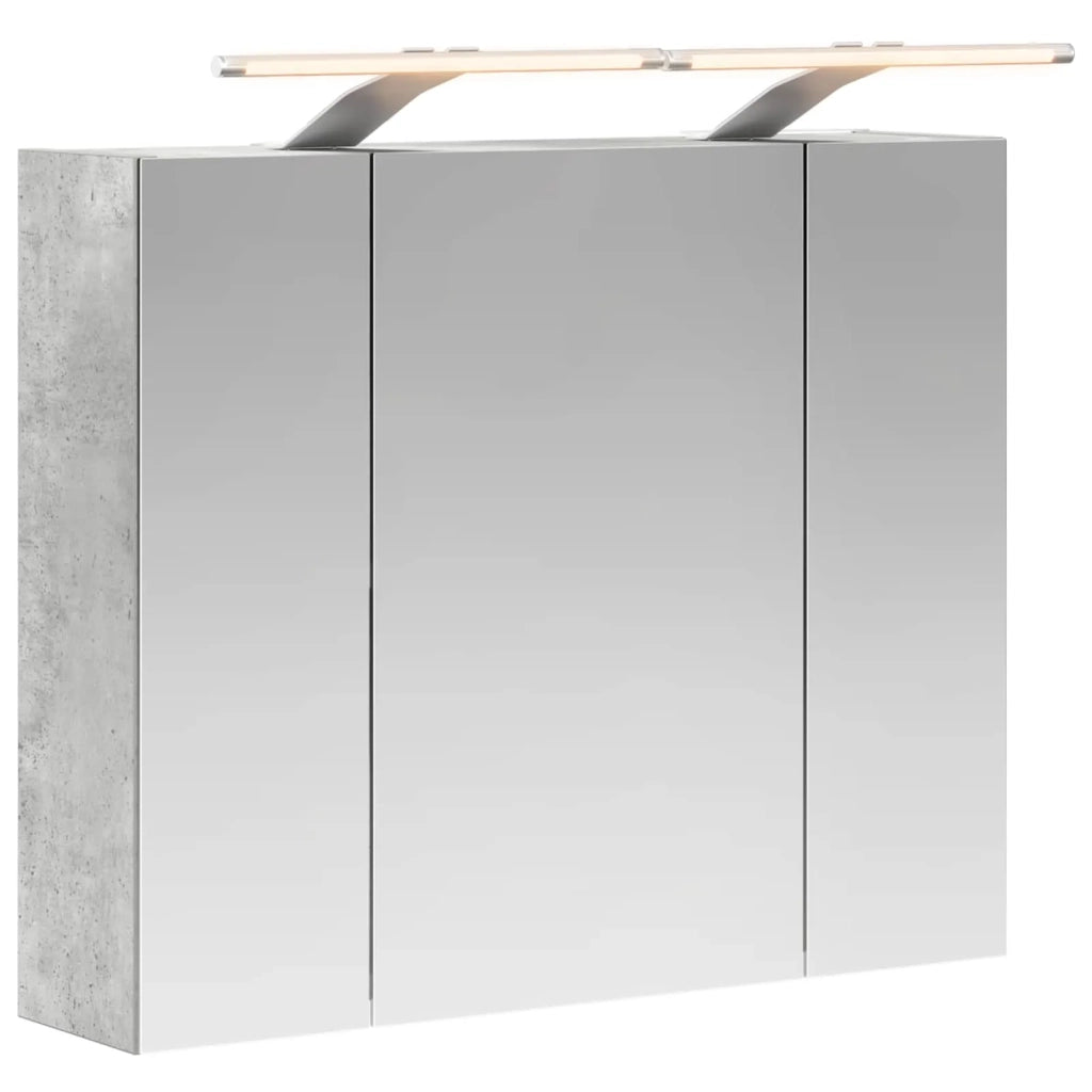 Mobiletto per specchio da bagno Grigio cemento 889082