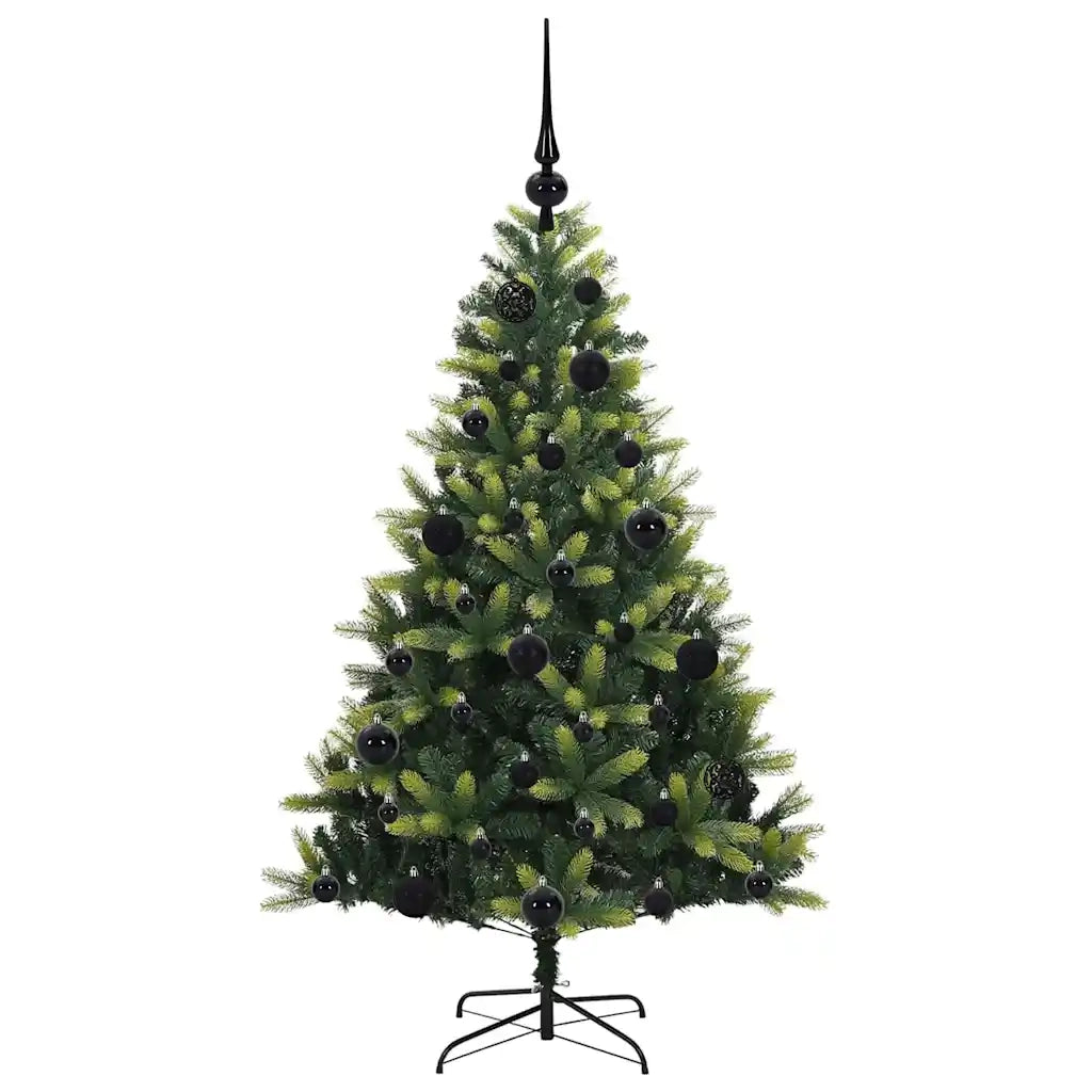 Albero di Natale Artificiale Pieghevole 150 LED Verde 120 cm 3395974