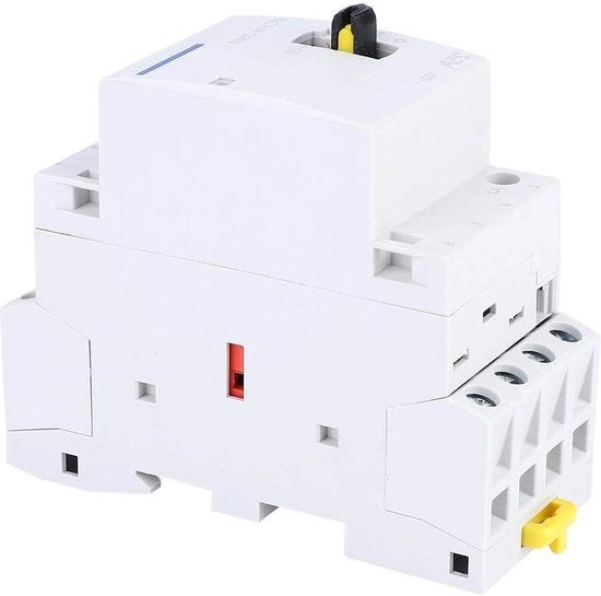 Modulo AC domestico contattore 4P 25A 230V con interruttore manuale - Controllo edificio elettrico - Montaggio su rail DIN - Interruttore miniaturizzato (4NO) .