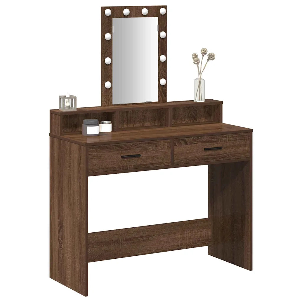 Toeletta | Tavolo da Trucco Marrone 100 x 41 x 140 cm Legno multistrato