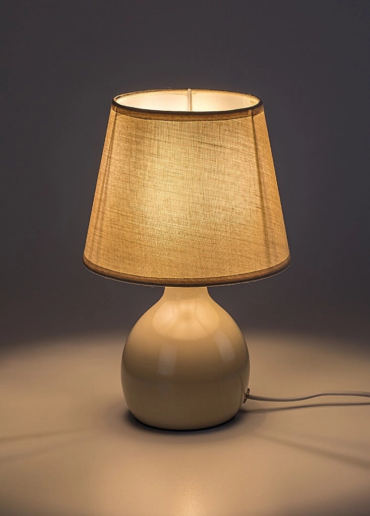 Lampada da tavolo Ingrid beige ceramica E14 Rabalux