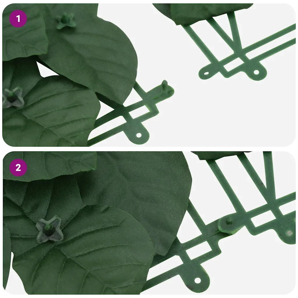 Paravento da Balcone con Foglie Verde Scuro 200x100 cm 367841