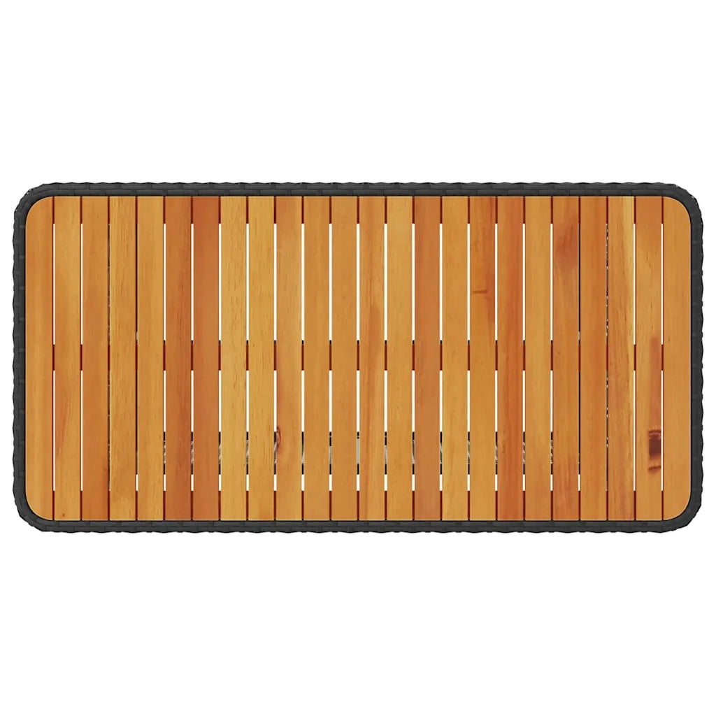 Set da Pranzo per Giardino Nero polyrattan 42007921