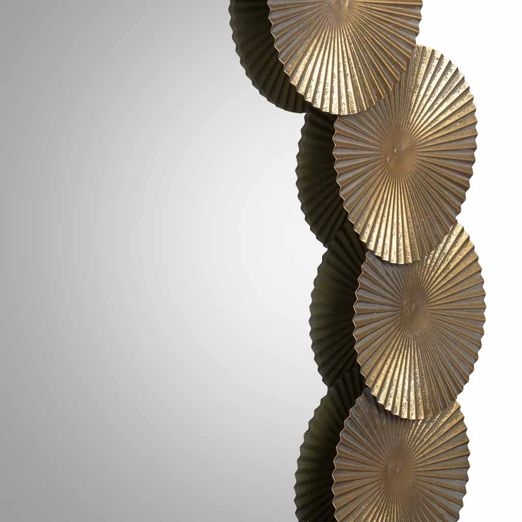 Specchio da parete in metallo 90x90x03h cm