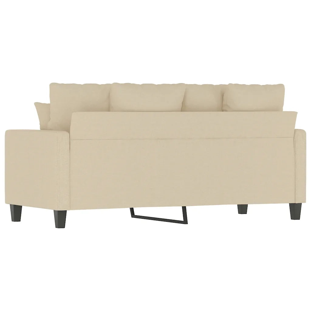 Divano a 2 Posti Crema 140 cm in Tessuto 359269