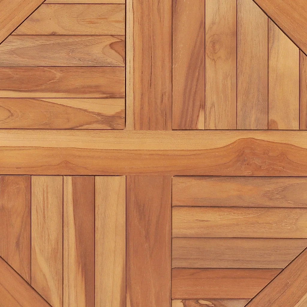 Piano Tavolo in Legno Massello di Teak Rotondo 2,5 cm 60 cm 48984