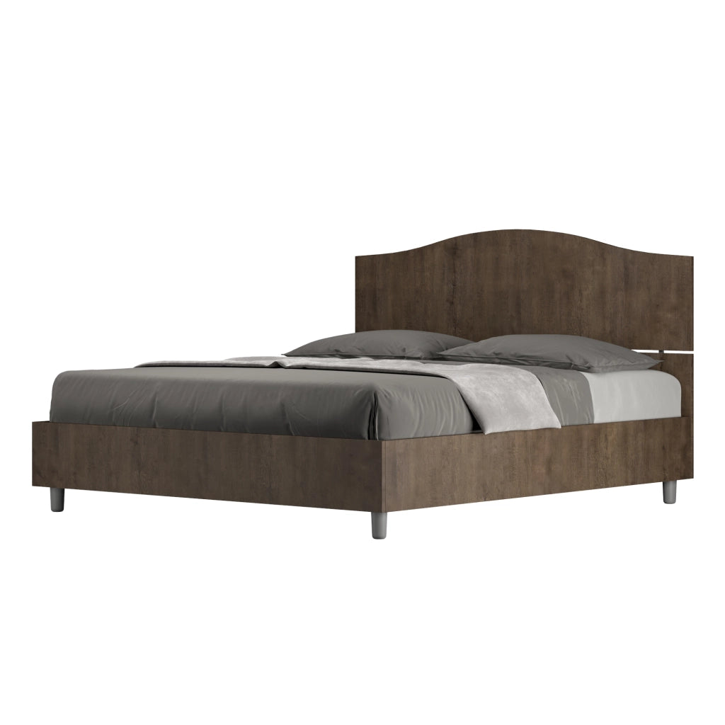 BS COM Letto matrimoniale contenitore 160x200 noce