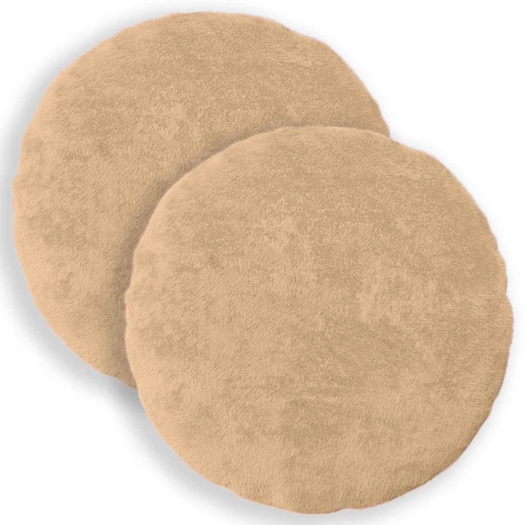 Federa 2 pz HEERLEN Crema Ø 60 cm Pelliccia di Coniglio Finta 923119