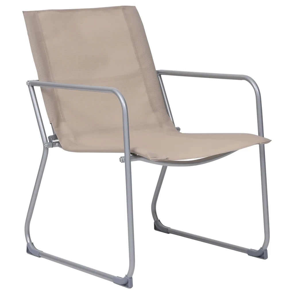 Set Divano da Giardino 4 pz | Set Salotto da Giardino in Tessuto e Acciaio Grigio Talpa