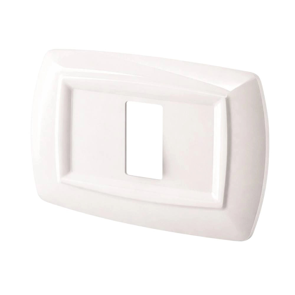 Placa elettrocanali bianca 1 posto compatibile con bticino magic