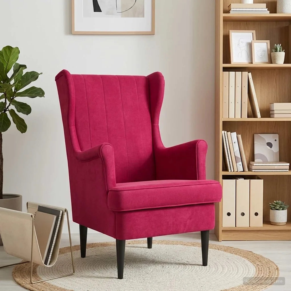 Poltrona Rosso Vino Velluto 42029941