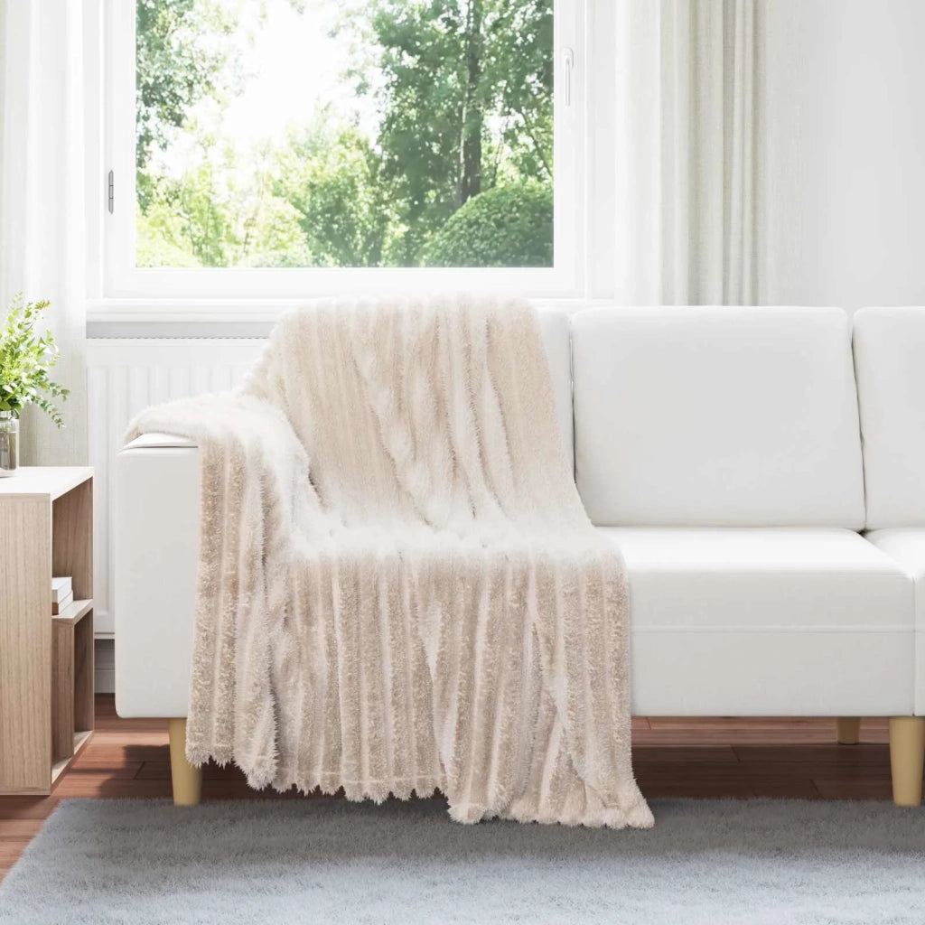 Coperte da Pile 6 pcs Beige 150 x 130 cm Panno 42016865