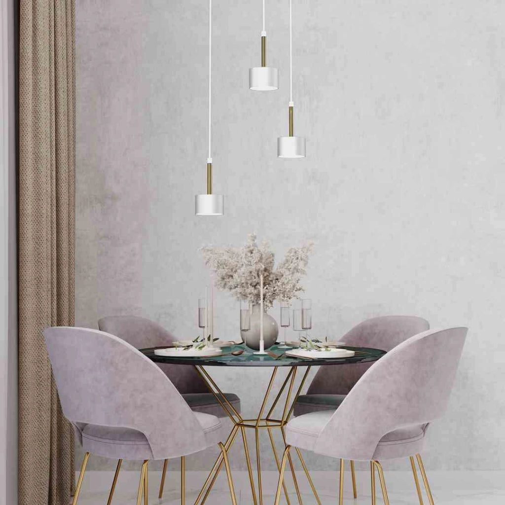 Lampada a sospensione Milagro Arena bianco ottone 3 luci
