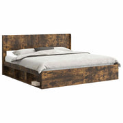 Letto da camera | Struttura del letto con stoccaggio e testata 3 pcs
