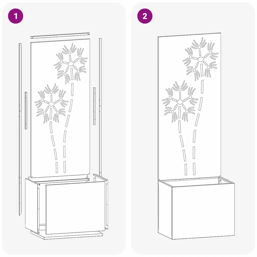 Schermo per privacy in giardino Floreale Argento 50 x 150 cm CFW6408666