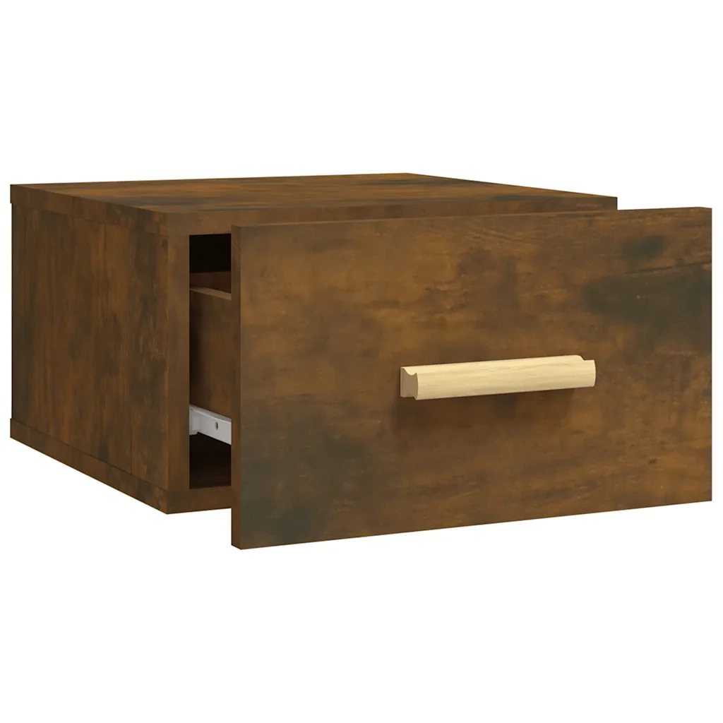 Comodino a Muro Rovere Fumo 35x35x20 cm 817573