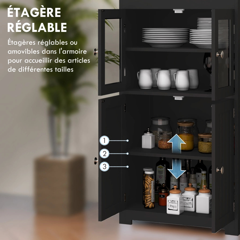 Armadio per Cucina ¨C Minimal ¨C Nero 60x30x162 cm