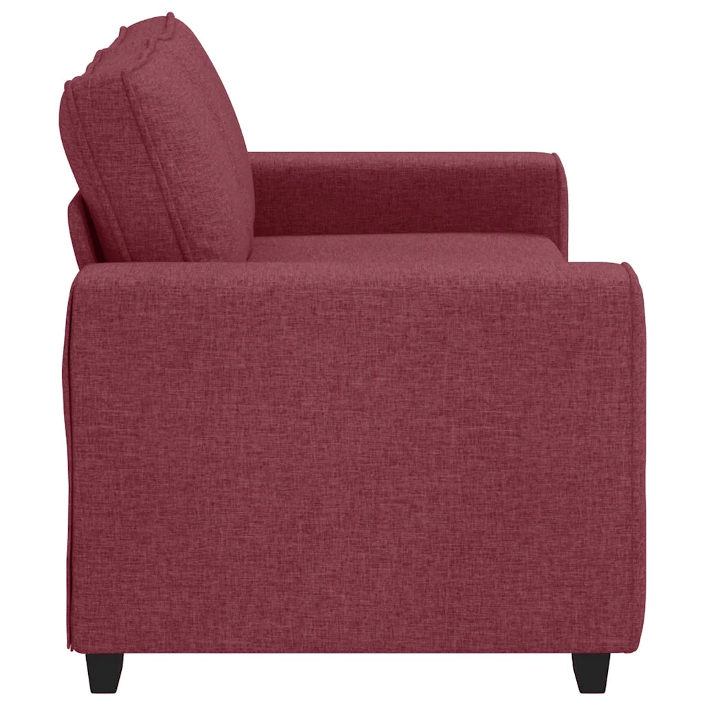 Divano a 2 Posti Rosso Vino 180x77x82 cm in Tessuto 4105169