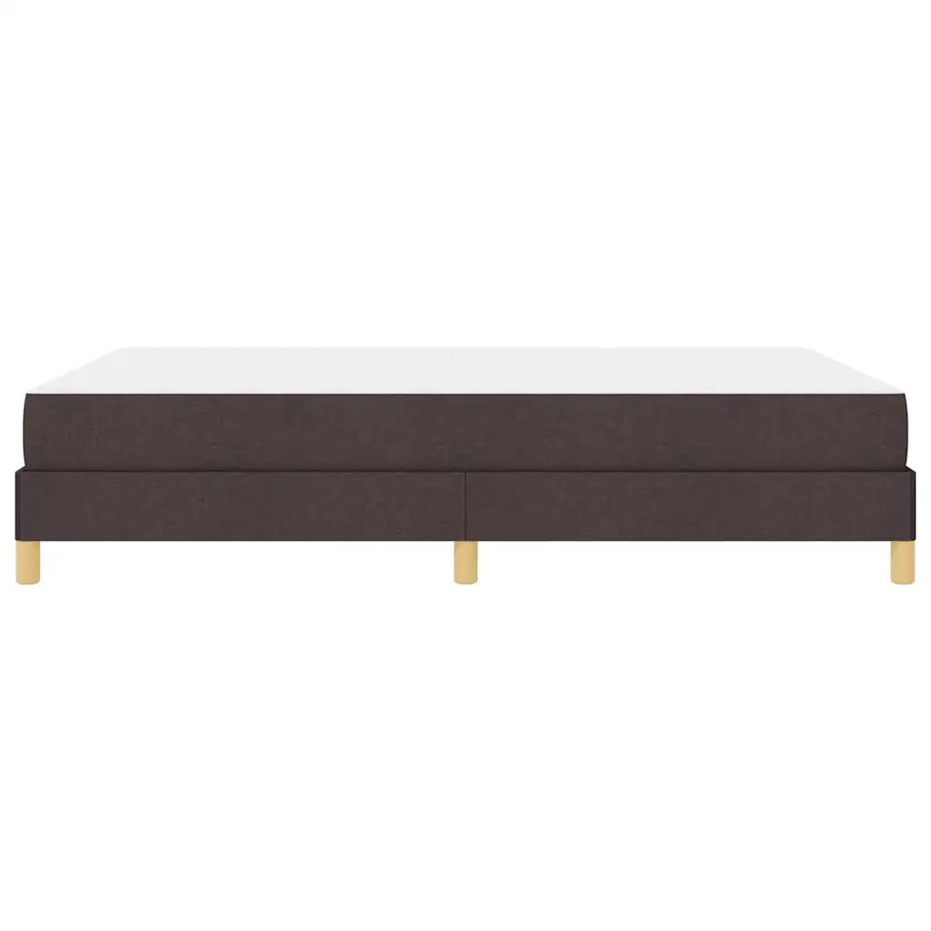 Letto a molle con materasso-Struttura Letto con Materasso Marrone Scuro 160 x 200 cm Tessuto