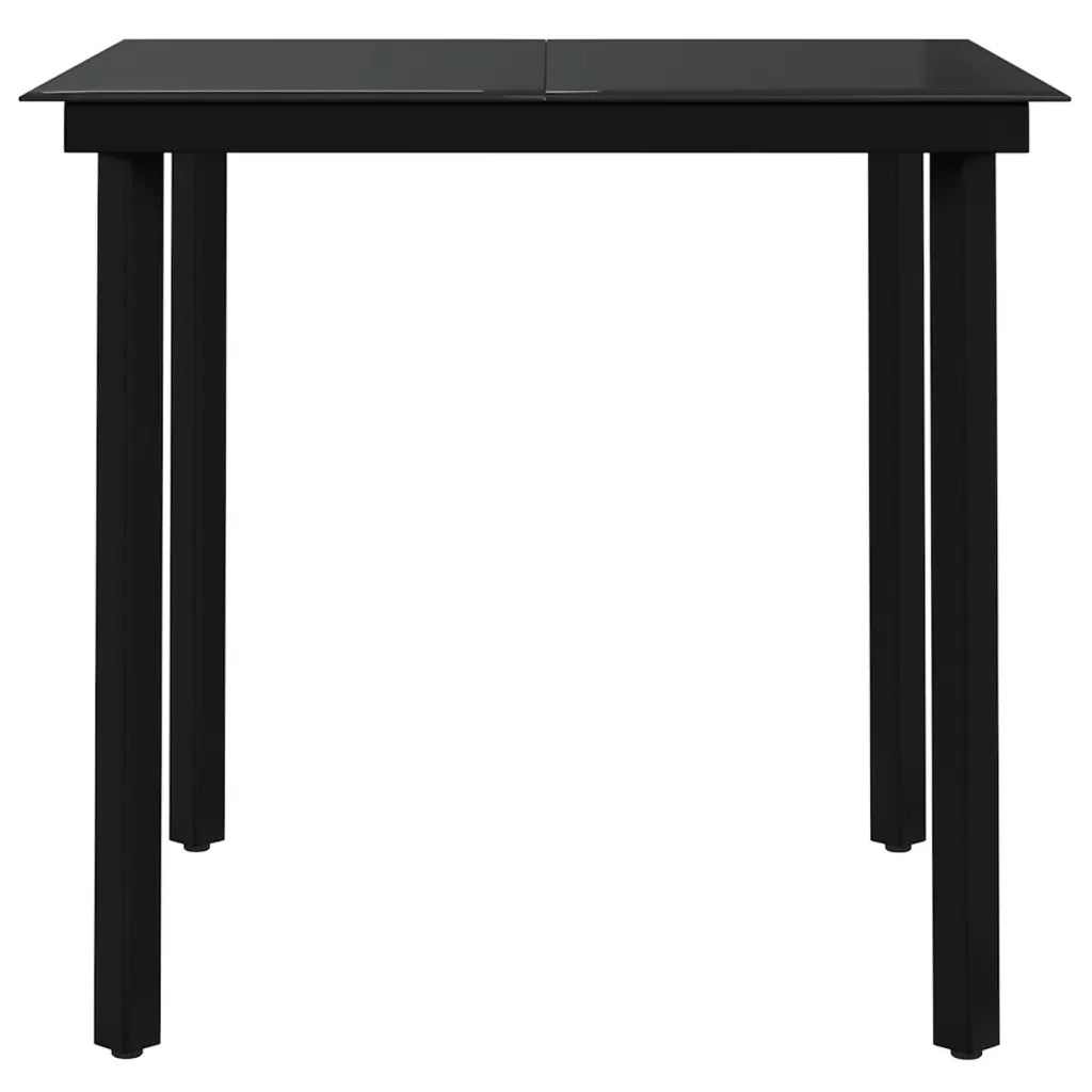 Set da Pranzo per Giardino 3 pz | Set Salotto da Giardino Marrone e Nero