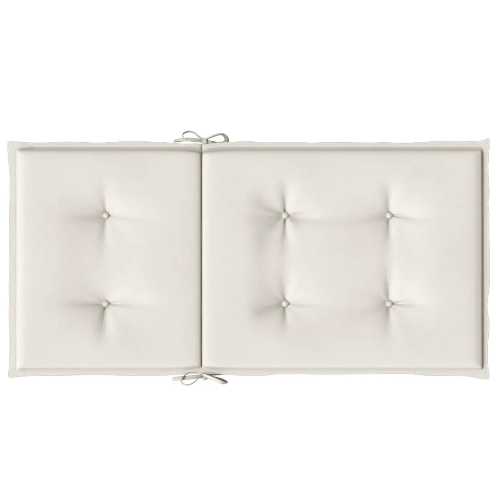 Cuscini Sedia Schiena Bassa 4 pz | Cuscini per sedie Crema M¨¦lange 100x50x4 Tessuto