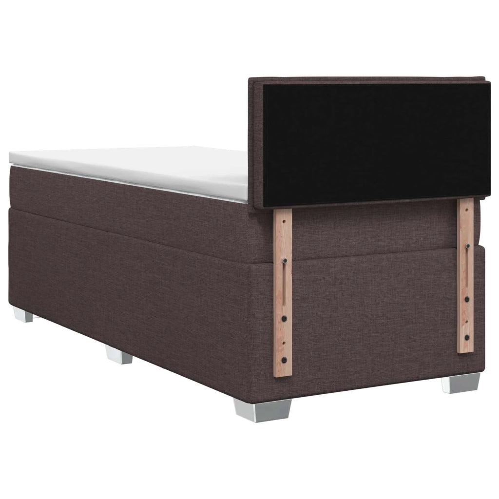 Letto con Box Spring, Materasso e LED Marrone Scuro 90 x 200 cm 3451850