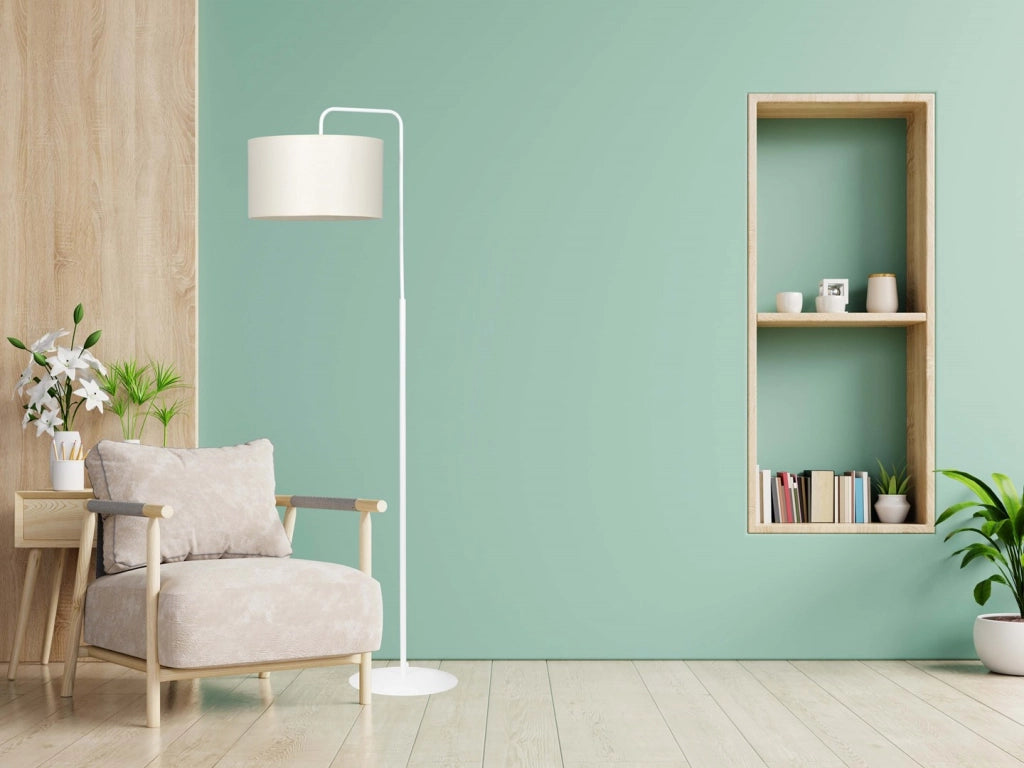 Lampada da terra Emibig TRAPO bianco/ecru E27 150cm