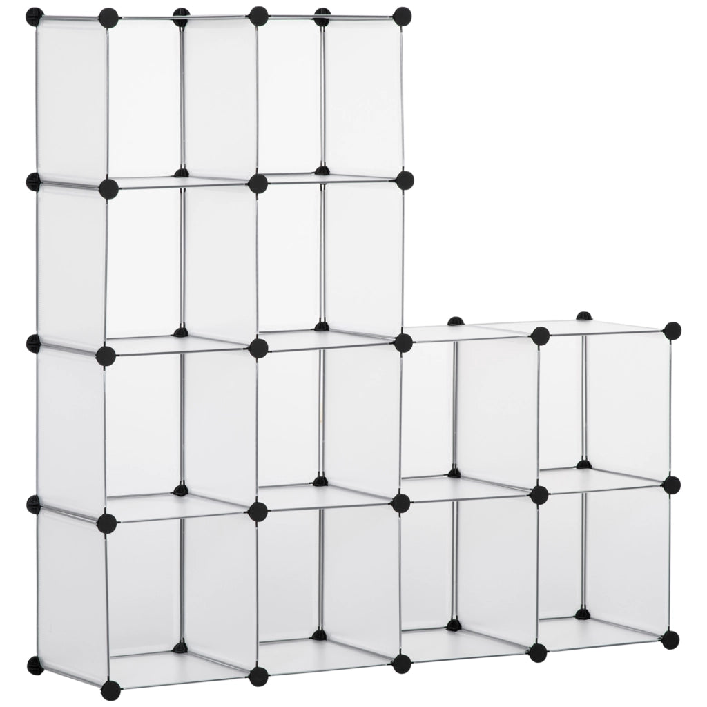 Scaffale Modulare 16 Cubi ¨C Xylo ¨C Nero e Bianco