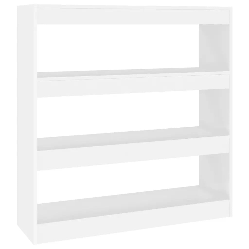 Libreria Divisorio-Scaffale per Libri-Mobile di Stoccaggio Bianco 100x30x103 cm