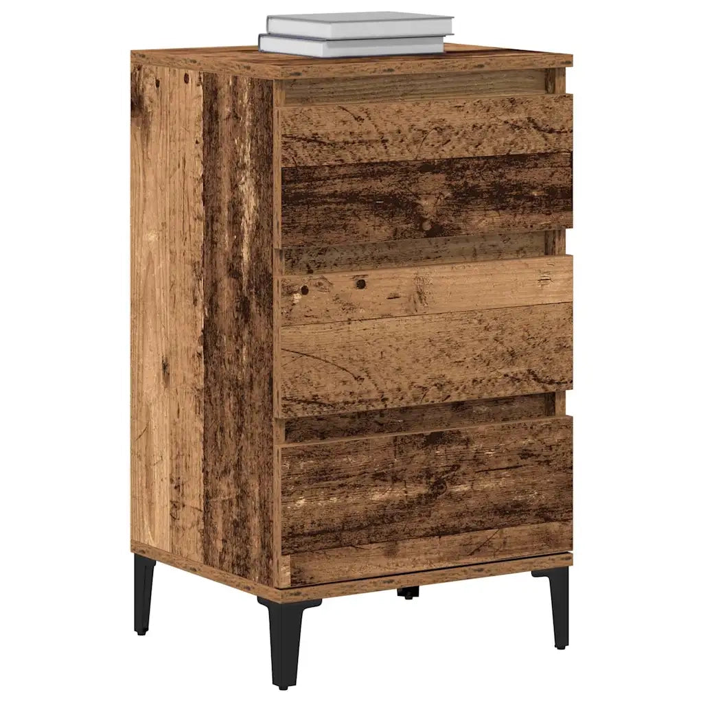 Armadio da Notte con cassetto Legno vecchio 45 x 35 x 44 cm 863437