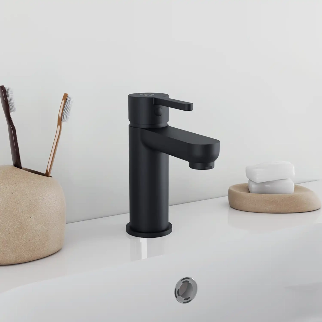 Miscelatore lavabo senza scarico nero opaco | Virna