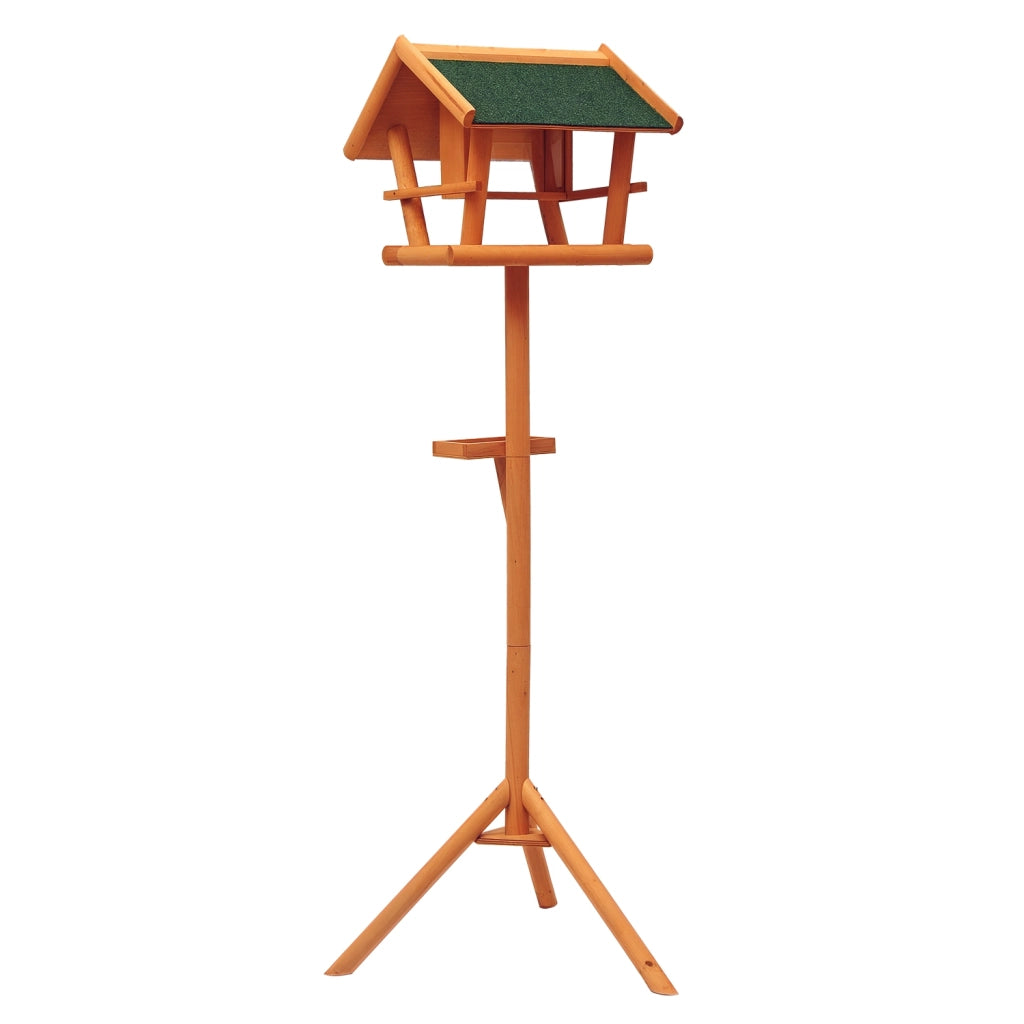 Mangiatoia per uccelli con piede e nido ¨C Minimal ¨C Legno 150cm