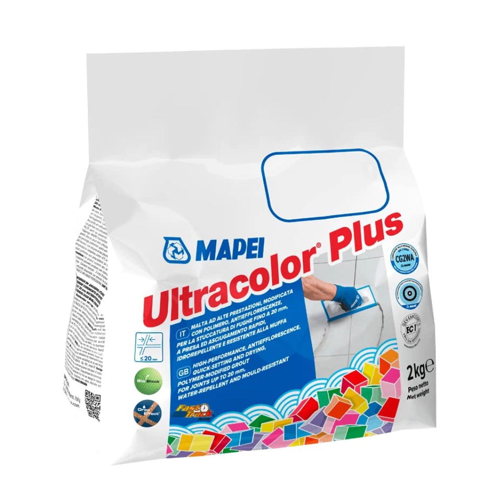 Malta cementizia protezione muffa fluorescenze ceramiche ultracolor plus 2 kg *** colore- grigio argento - 111, confe...