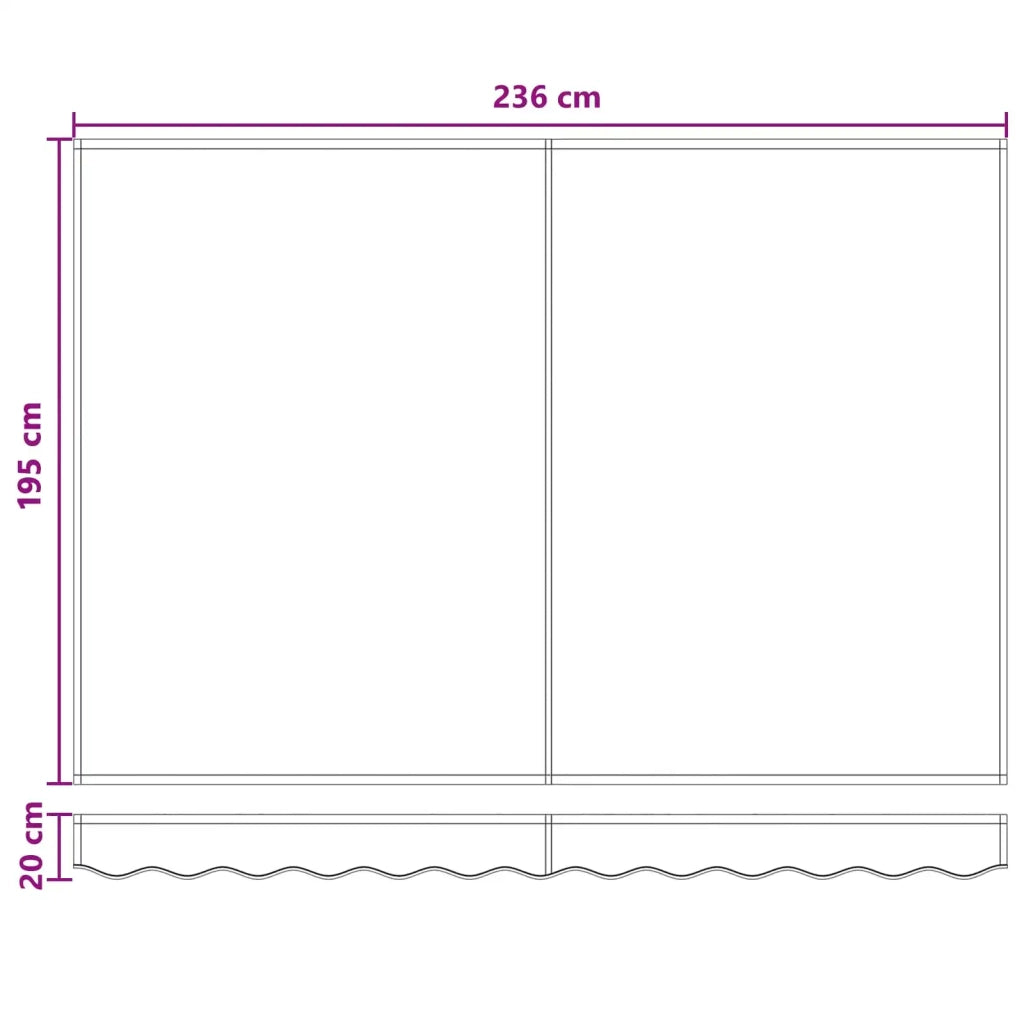 Tenda retrattile manuale con LED Sabbia 3425560