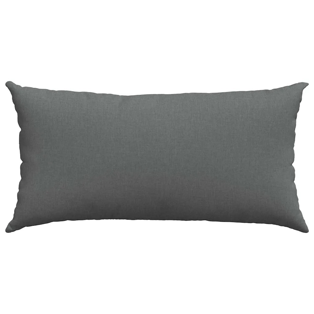 Cuscini da Divano 2 pz-Set di 2 Cuscini per Sofa Grigio scuro 80 x 40 cm Tessuto 329267