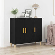 Credenza Rovere Nero 90 x 34 x 80 cm Legno ingegnerizzato 862761