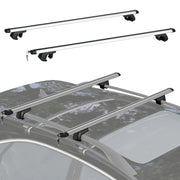 Portabagagli Universale per Auto ¨C Minimal ¨C Alluminio Argento 123,5 cm 75 kg