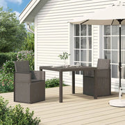 Sedie da pranzo da giardino 2 pcs Grigio chiaro e Antracite PP 8000007
